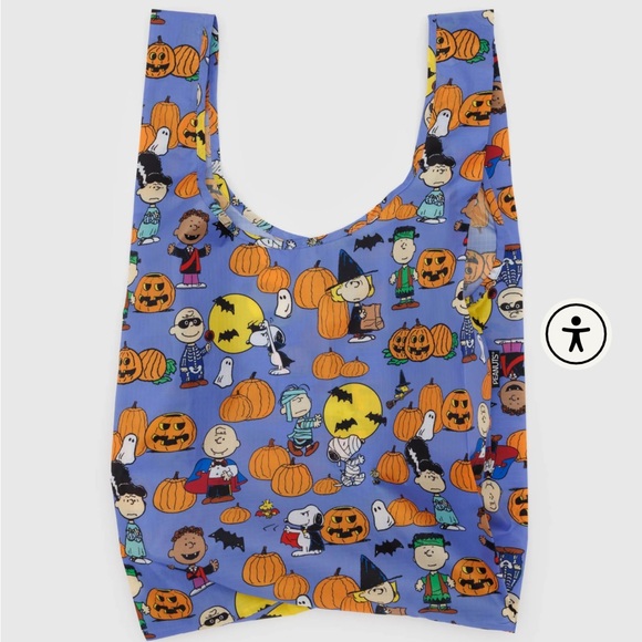 NWT Baggu x Peanuts Standard Reusable Bag Limited Edition Pumpkin Patch - Picture 3 of 8